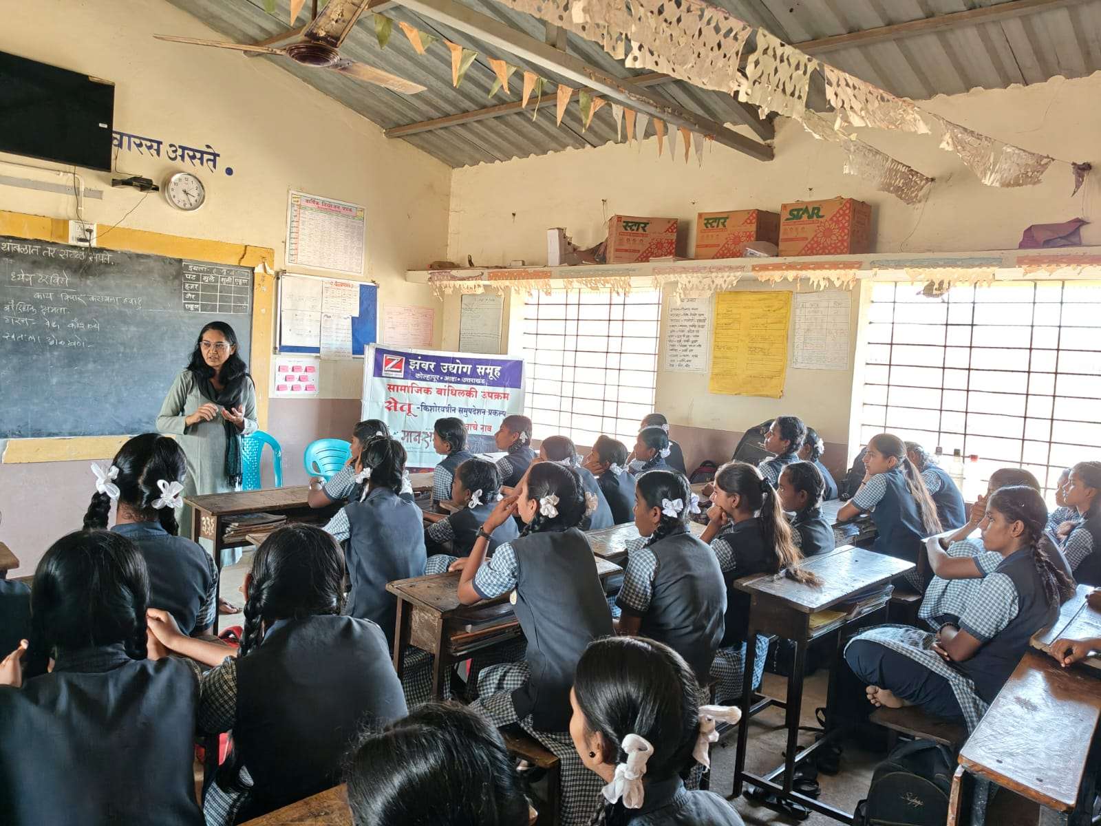 A SETU adolescent awareness and counselling session under way in a rural school classroom