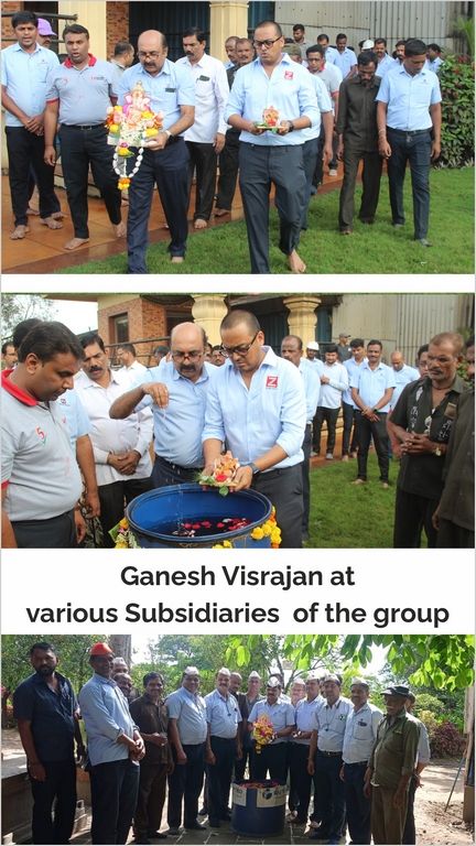 Ganesh visarjan across Group subsidiaries